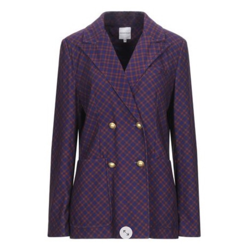 Tartan Satin effect blazer